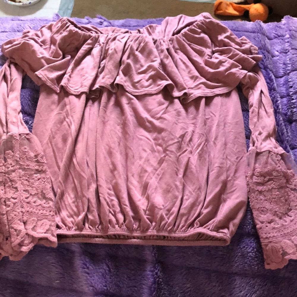 light purple crop top
